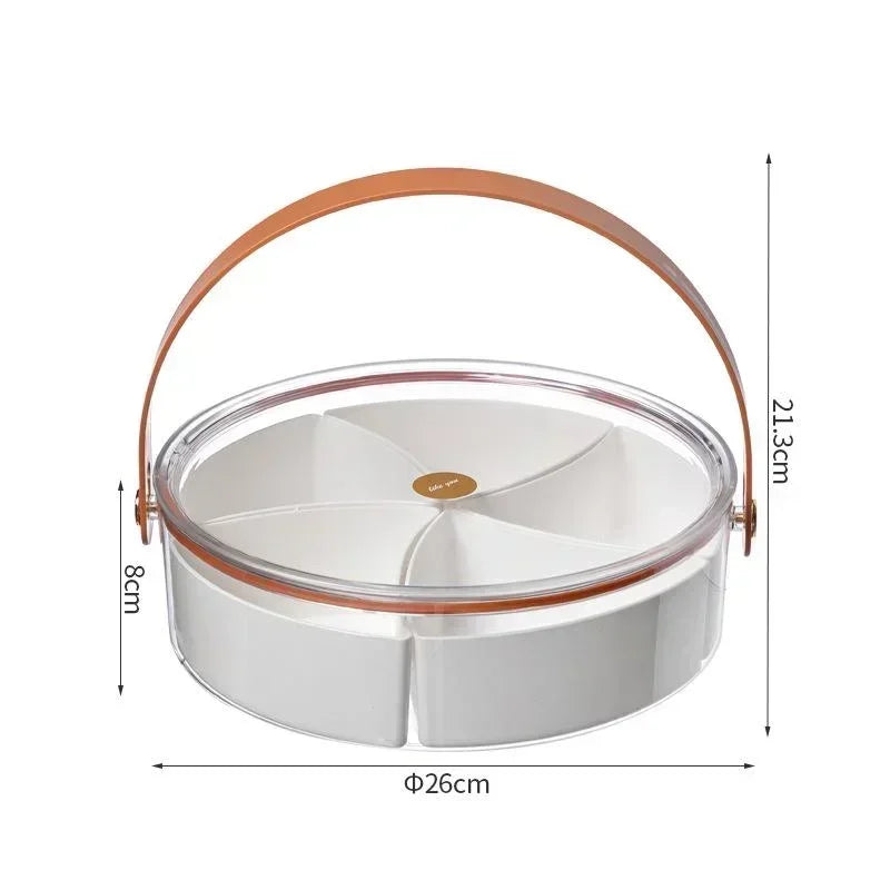 Portable Transparent Dried Fruit Box Lid Household Light Luxury Qme B