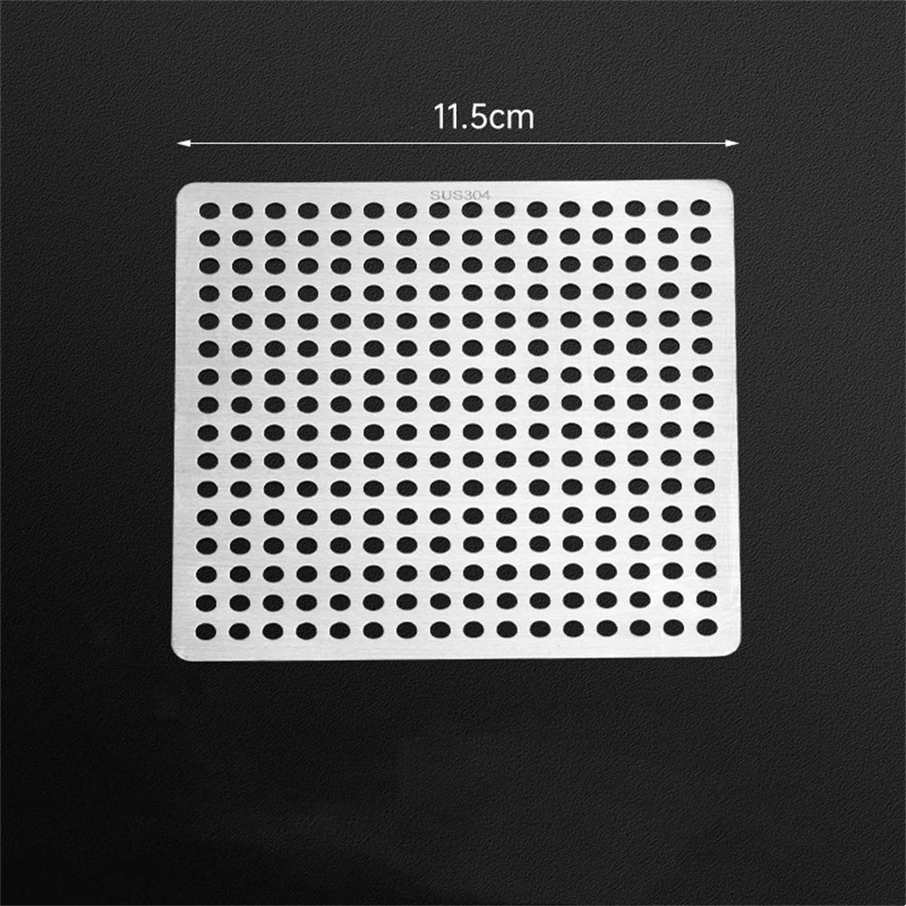 Square Drain Cover Stainless Steel Bathroom Shower Sink Strainer Drain Hair Filter Cover Bathroom Kitchen Sink Drain Protector Qme 11.5CM