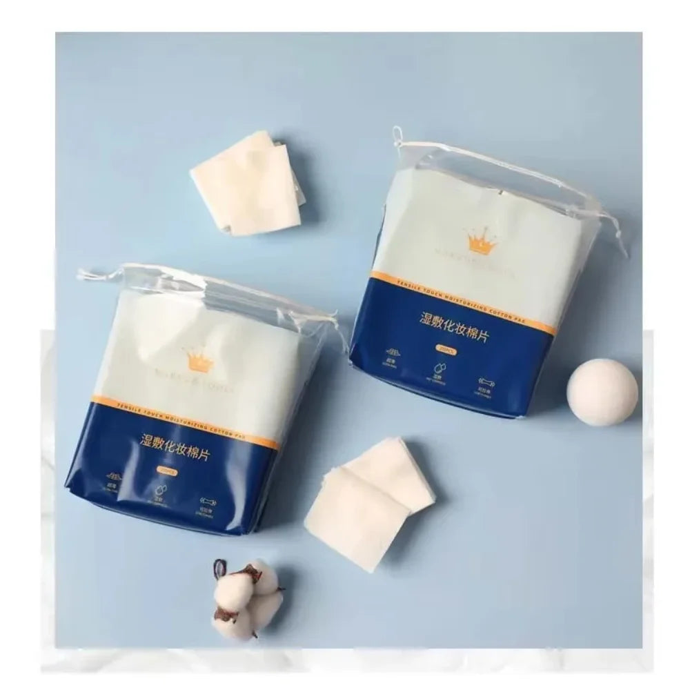 Stretchable Cotton Pads Soft Pre-makeup Cleansing Wet Dry Use Qme