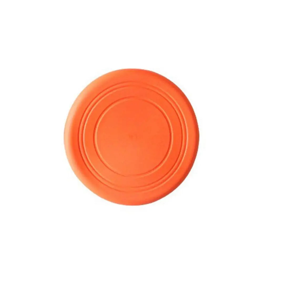 A 6 Colors Silicone Flying Saucer Funny Dog Cat Toy Dog Game Flying Discs Resistant Chew Puppy Training Interactive Pet Supplies Qme orange 18cm