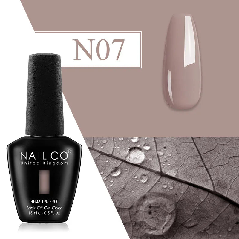 NAILCO Plum Gel Nail Polish Matte Coat Autumn Winter Semi Permanent