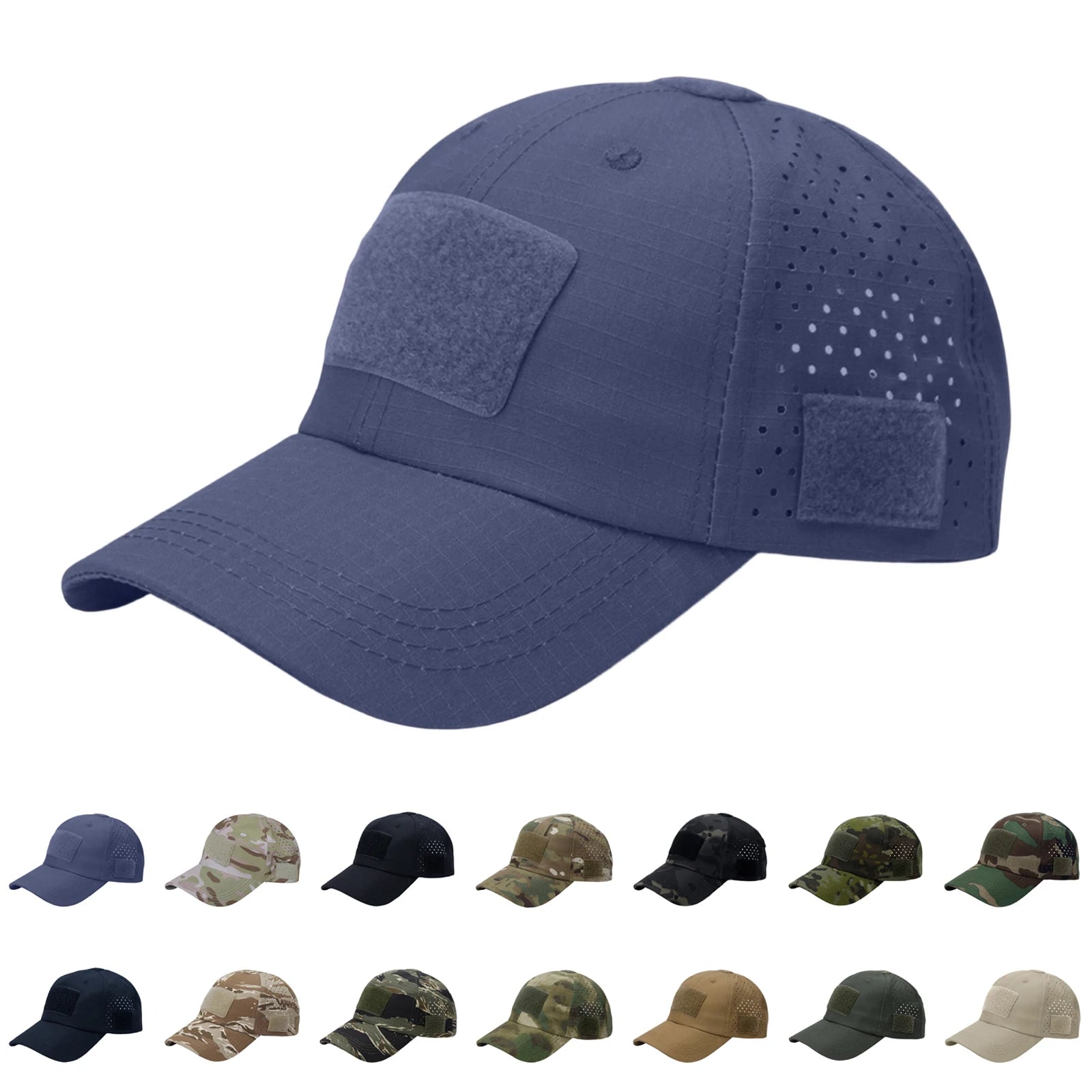 Unisex Sports Leisure Breathable Camouflage Baseball Cap Fashion Military Fan Sun Hat Outdoor Running Hiking Adjustable Hat Qme