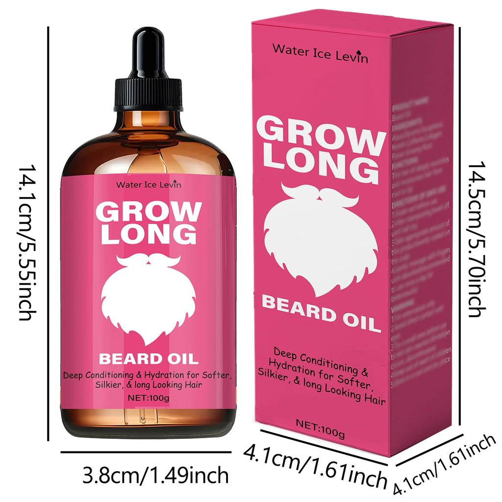 Levin Beard Oil: The Ultimate Blend for Growth & Shine. Deeply Moisturizes for a Softer, Silkier, and Manageable Beard Qme