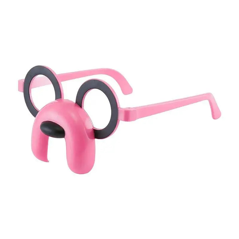 1Pcs Puppy Personality Ball Funny Glasses Pet Fashion Two-dimensional Halloween Glasses Home Festival Party Supplies Qme Pink