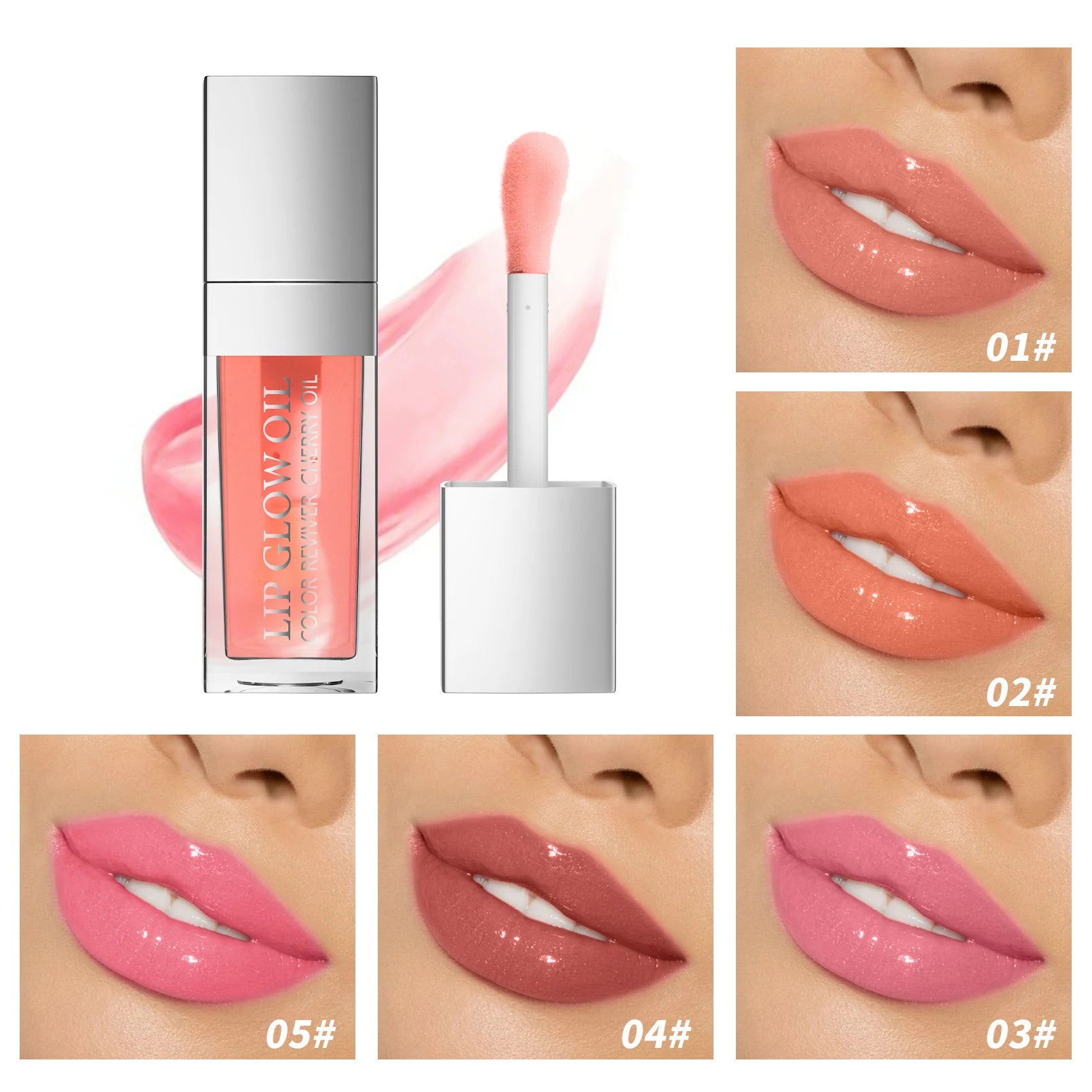 Crystal Jelly Moisturizing Lip Oil Plumping Lip Gloss Makeup Sexy Plump Lip Glow Oil Tinted Lip Plumper Qme