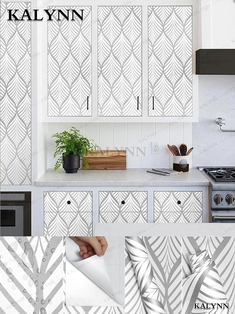 KALYNN Black Gold Art Deco Self Adhesive Wallpaper Geometric Pattern Qme b 44cmx1m