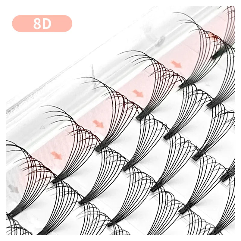 NATUHANA 3D 4D 5D 6D 8D 10D Short Stem False Lashes Premade Russian Qme 8D D 0.07mm|13mm