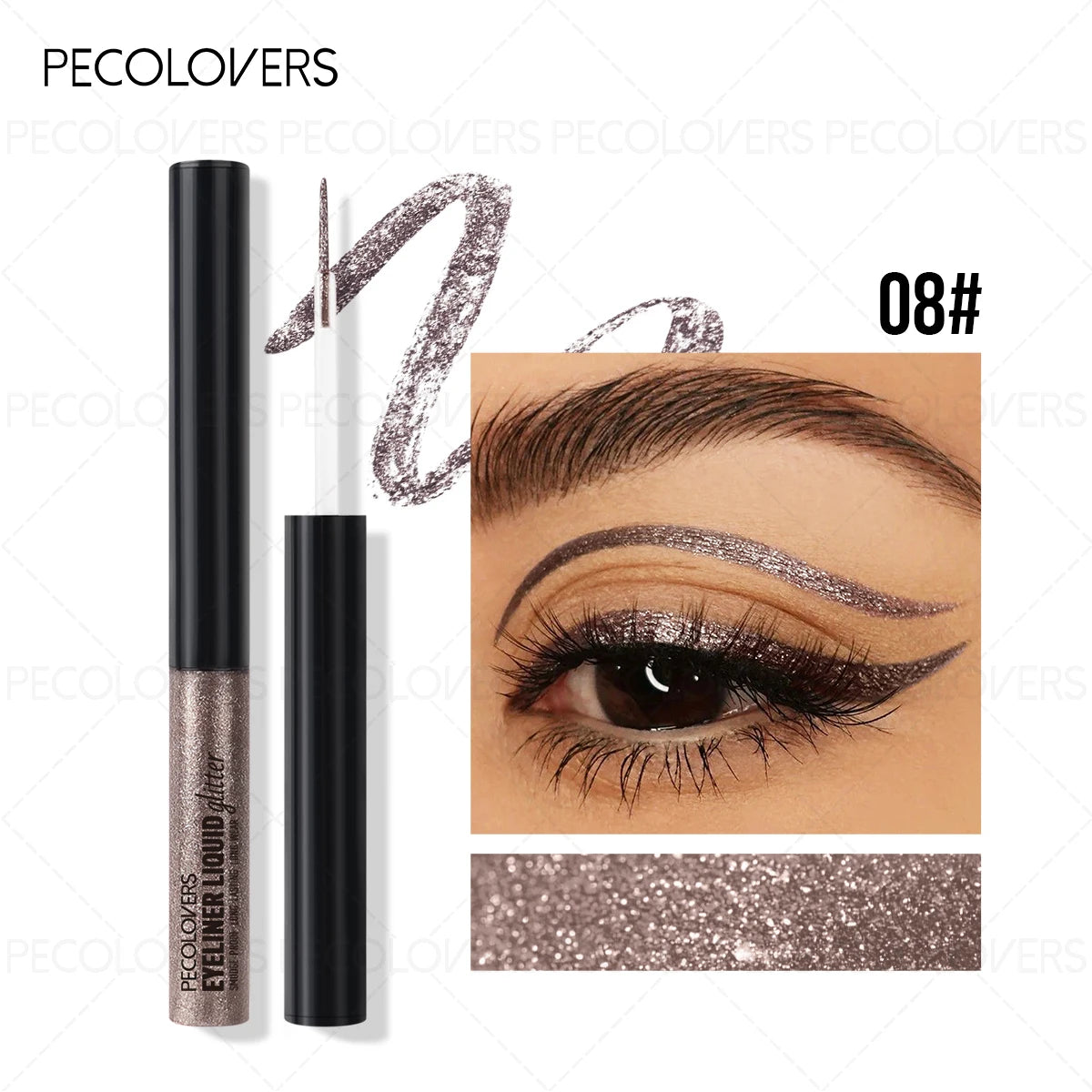 Dip-on Eyeliner Fine Shimmer Multi-color Options Suitable Various Qme 08
