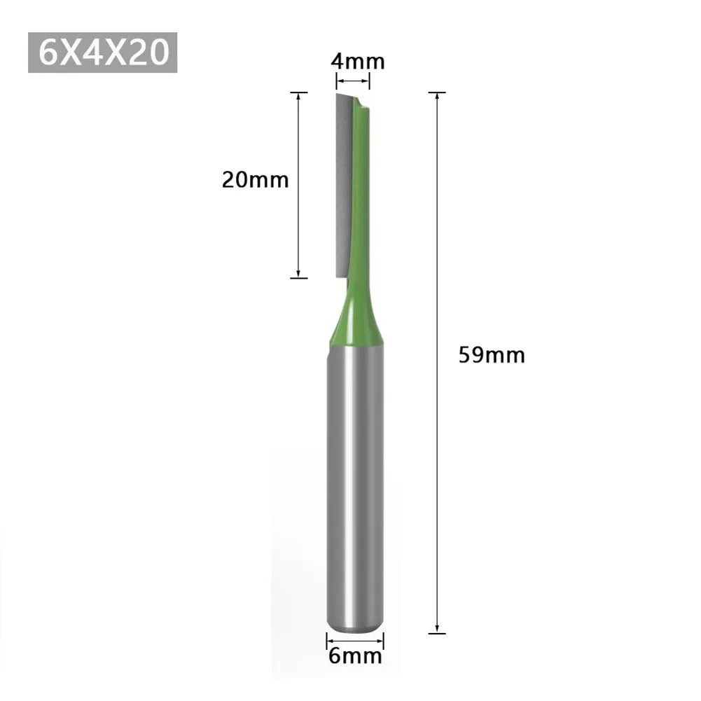 6MM Router Bits Shank 3 4 5 6 8 10 12mm Blade Diameter Double Flute Bit For Woodworking Milling Cutter Tool Qme
