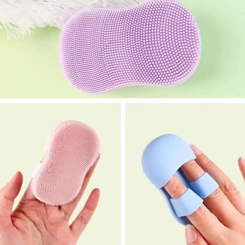 Face Scrubber Mini Facial Brush Silicone Wash Exfoliator Finger Glove Pads Handheld Cleansing Brushes Tool Skin Care Deep Clean Qme