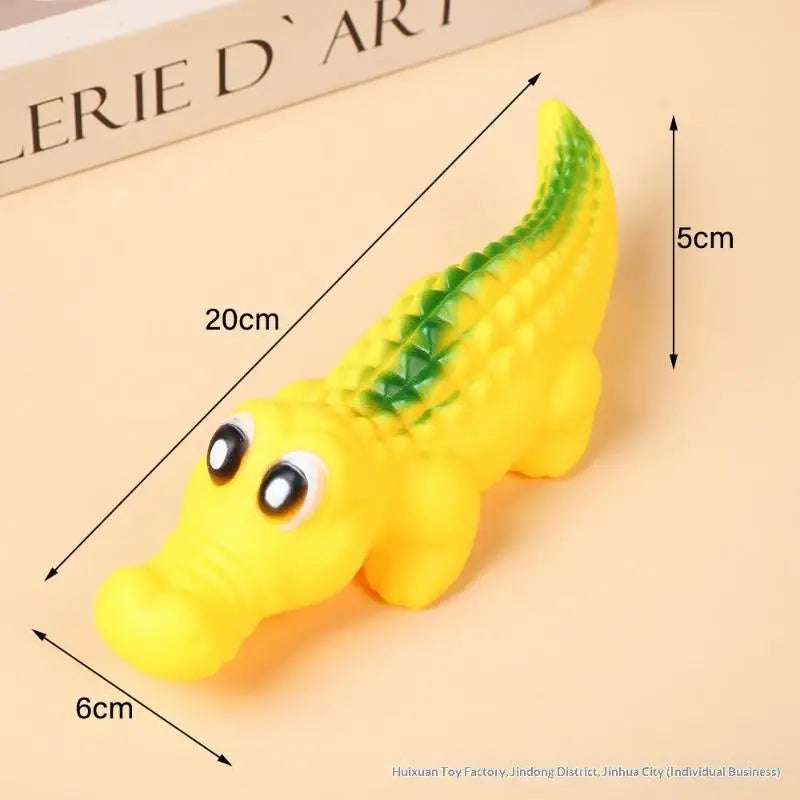 Squeaky Rubber Crocodile Dog Toy – Durable Chew & Play Pet Toy For Dogs,Fun Animal Design For Interactive Games Qme A3