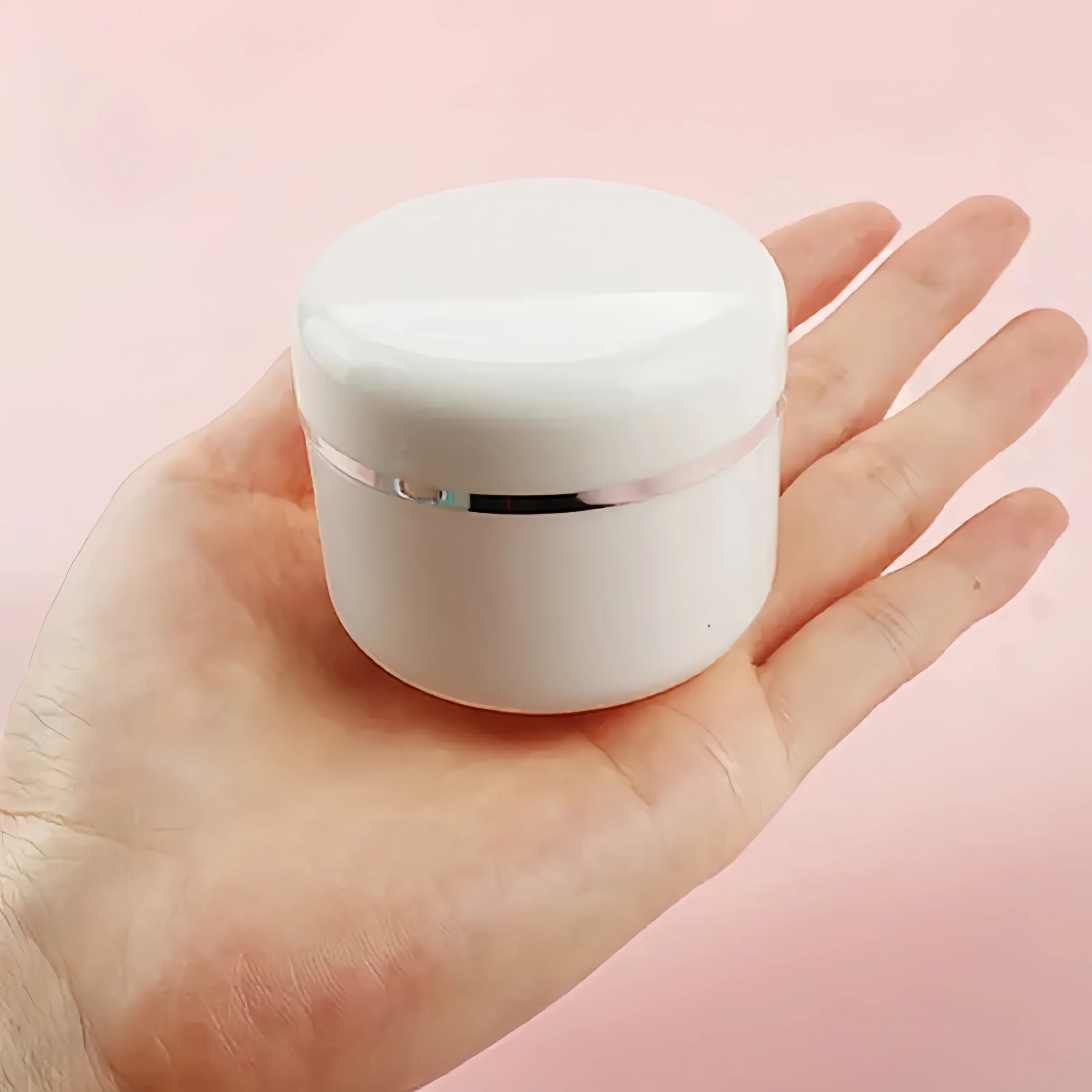 10pcs White Plastic Cosmetic Jars with Twist-Top Lids, Sample Bottles - for Travel Makeup, Creams, Lotions & Toiletries Qme 10pcs