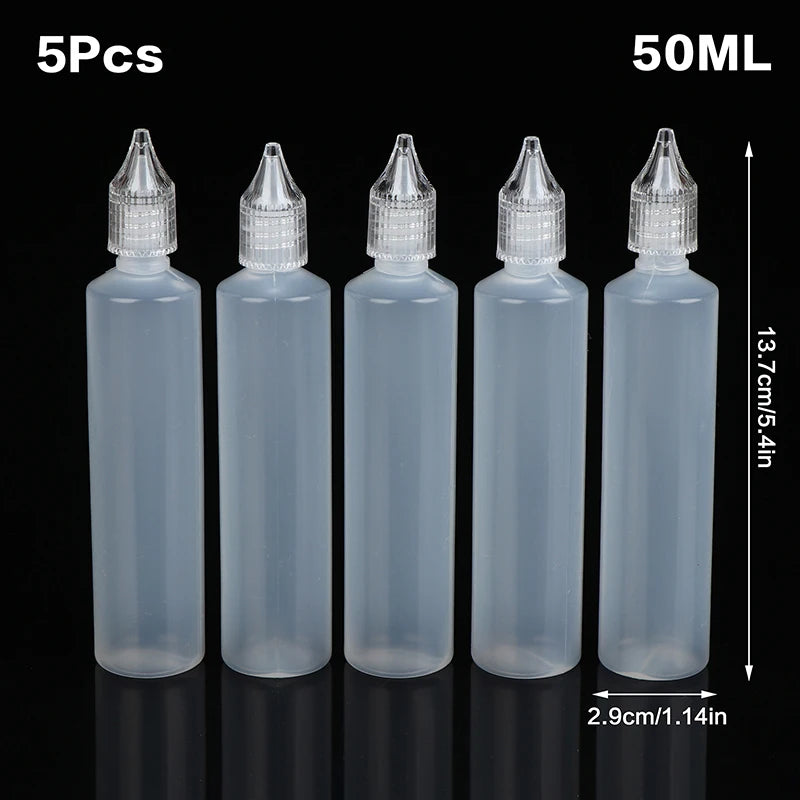 10 15 30 Refillable Plastic Dropper Bottles Pen-shape Containers Ink Qme 50ML