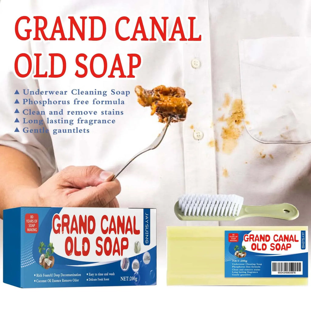 Grand Canal Soap Stains Odors Remover Underwear Cleaning Soap Long Lasting Fragrance Deep Cleansing Household Washing Detergent Qme