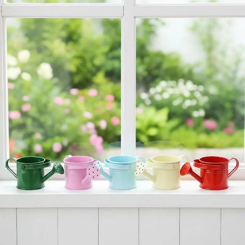 Mini Metal Watering Can Portable Lightweight Water Kettle Outdoor Qme