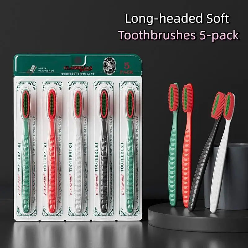 Soft Bristle Manual Toothbrushes Non-slip Handle Deep Cleaning Qme