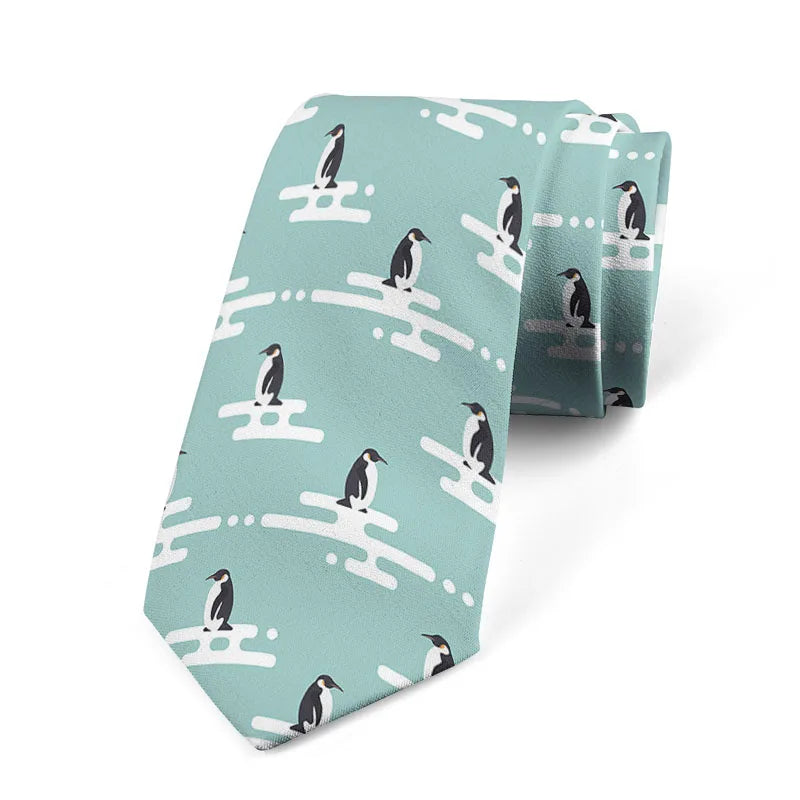 Suitable Men Cute Interesting Penguin Dark Tie Hip-hop Street Shirt Qme style5