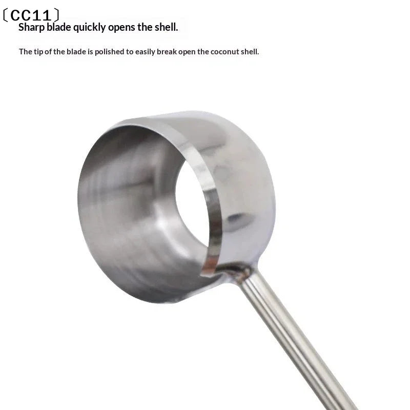 Durable Coconut Opener Tool Stainless Steel Hole Maker Puncher Meat Qme