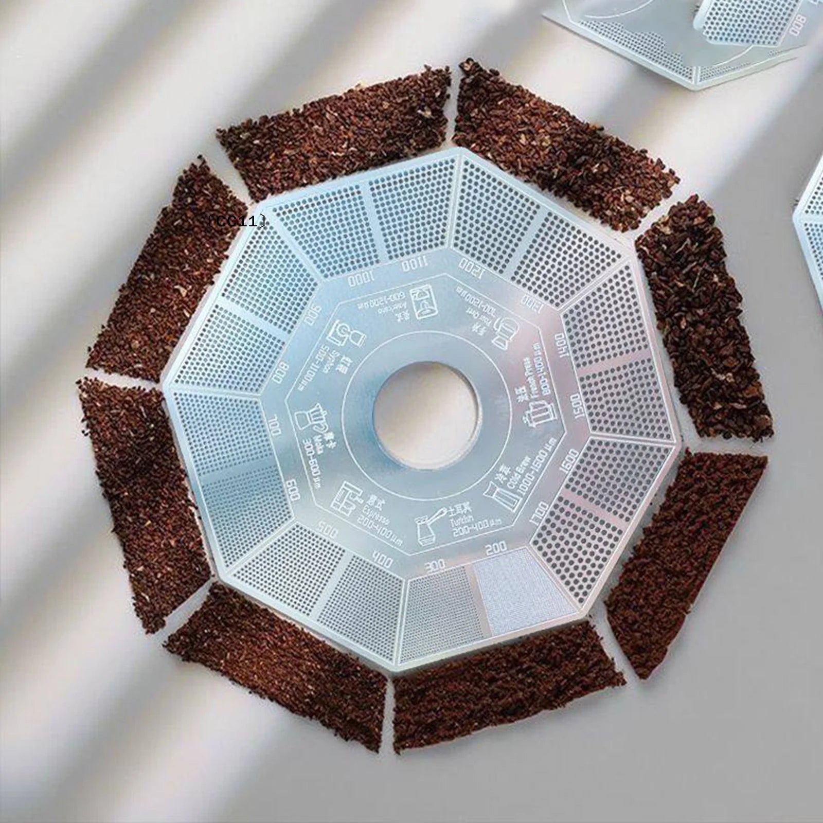 Coffee Powder Grinding Thickness Reference Comparison Card Grinder Qme