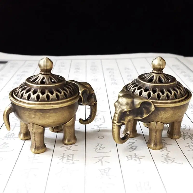 Handle Yoga Meditation Home Decor Ancientstyle Elephant Lucky Incense Qme