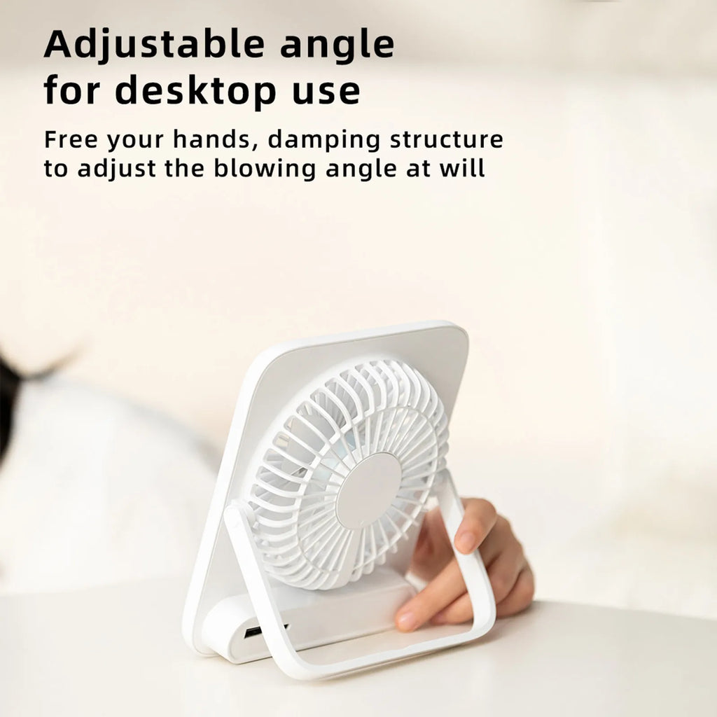 Protable Mini Fan Convenient Creative Small Fan Desk Fan Strong Wind Personal Fan for School Office Outdoor Use Qme