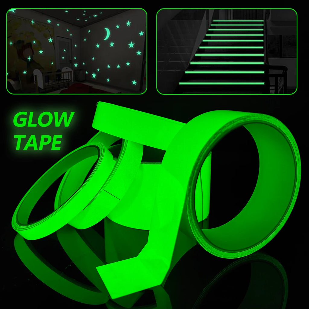 Luminous Tape For Night Use, Waterproof Luminous In The Dark Tape Stickers Bright Fluorescent Outdoor for Fishing Poles, Ropes Qme