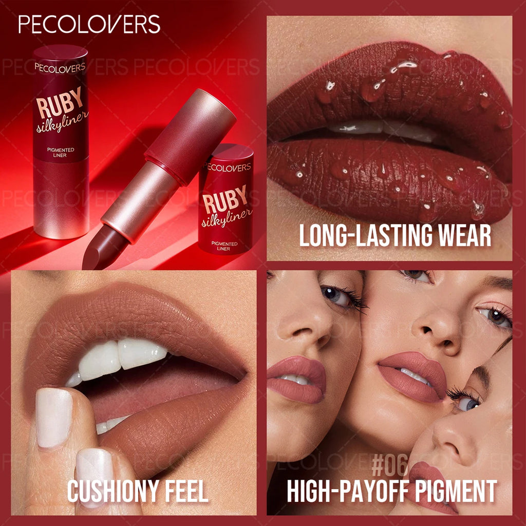 Red Tube Lipstick Rendering Series Waterproof Non-drying Suitable Qme