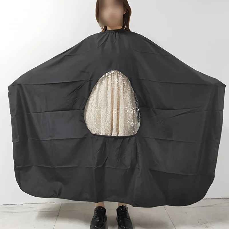1 hair cutting apron, hair cutting see through bib, shawl, visible hair cutting bib Qme