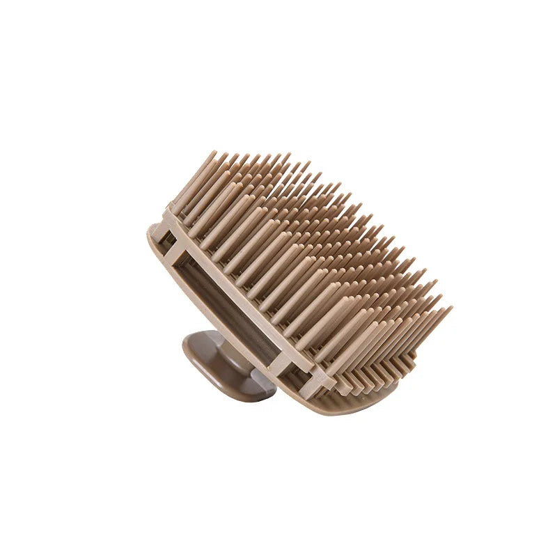 1Pc Soft Shower Hair Washing Comb Square Scalp Massage Shampoo Brush Body Exfoliating Scrubber For Salon Hair Care Cleaning Tool Qme Deep coffee