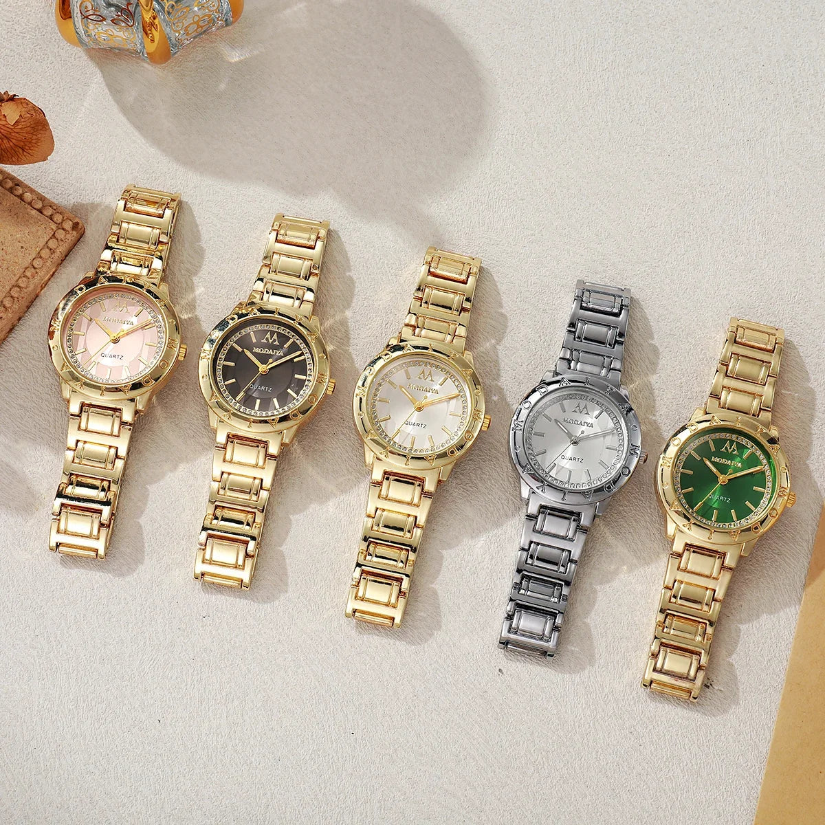 Luxo strass relógios femininos moda pulseira de aço inoxidável relógio de pulso para senhoras reloj mujer Qme