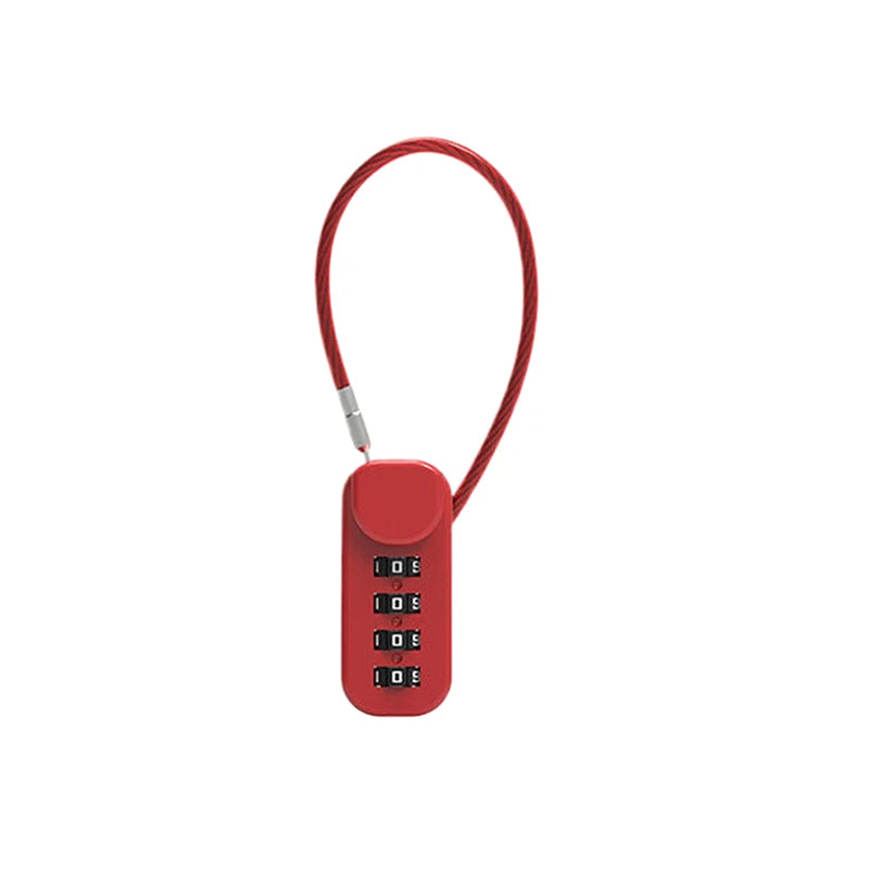 Luggage Zipper Bag Backpack Suitcase Drawer Locks 4 Digit Combination Qme 13CM Red