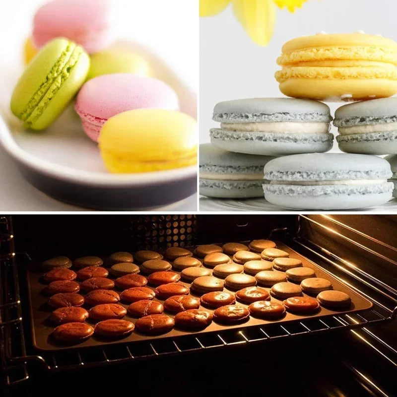 Silicone Holes Non-stick Macaron Macaroon Pastry Oven Baking Mould Qme