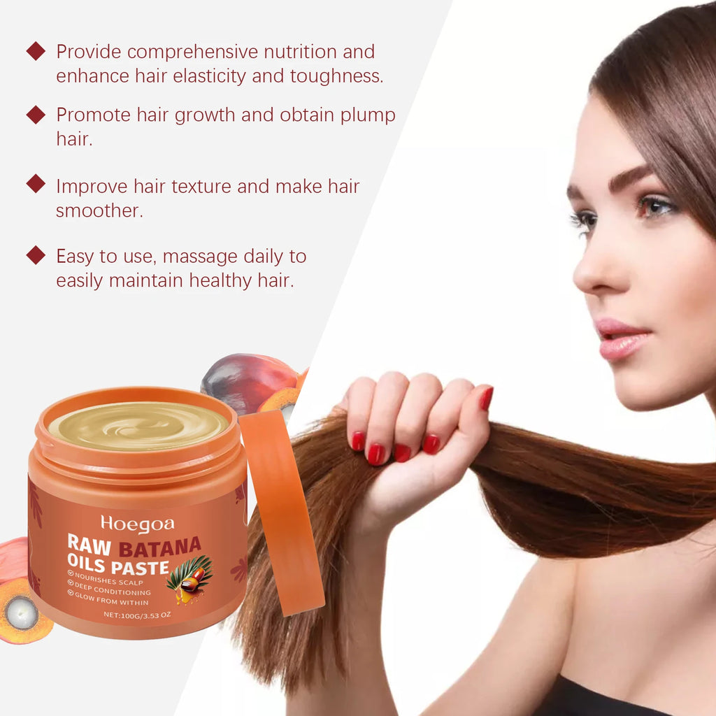 Batanah Oil Hair Mask Deep Repair Reduce Damage Nourish Scalp Split Ends Improve Frizzy Dry Smooth Lustrous Essential Oil 100g Qme