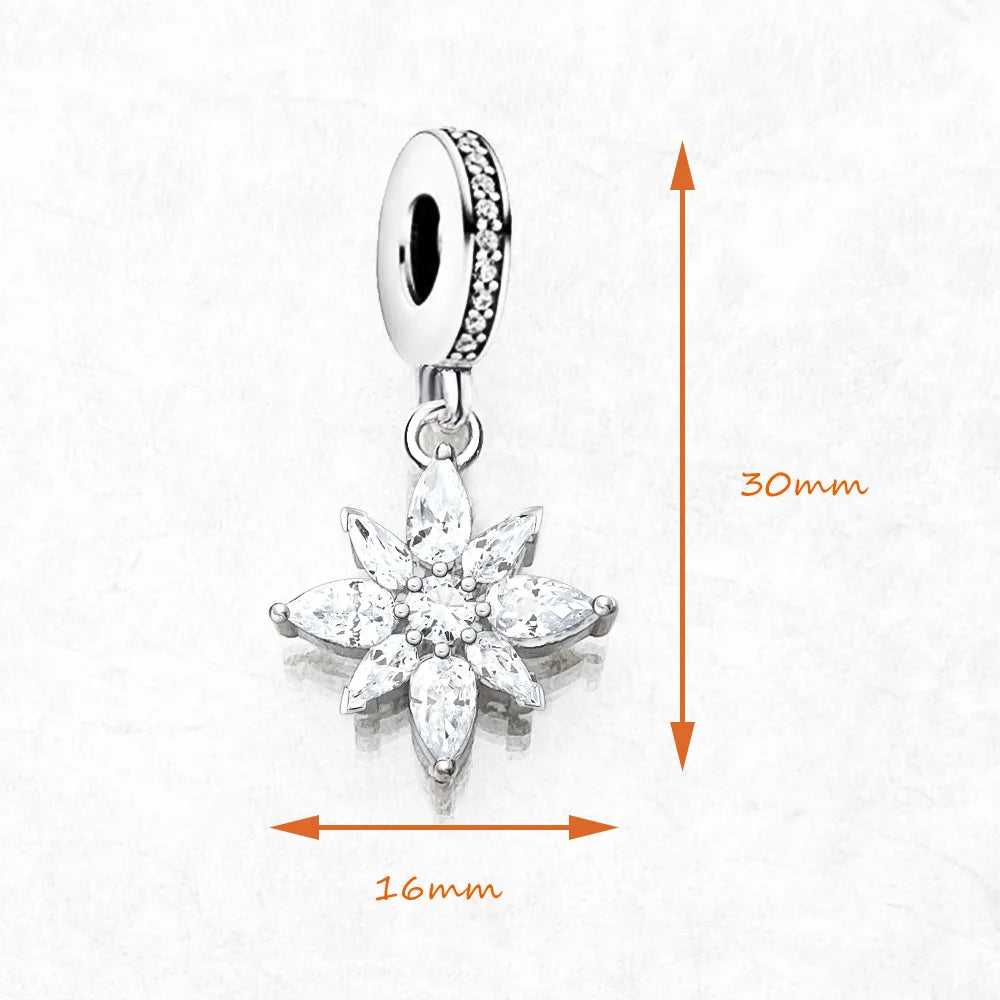 Charm Pendant Feminine Flower Fashion Jewelry For Women Winter 925 Sterling Silver New Romantic Gift Qme