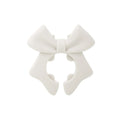 CC11Bow Spatula Holder Silicone Bow Shaped Spoon Rest Anti-scalding Qme Beige