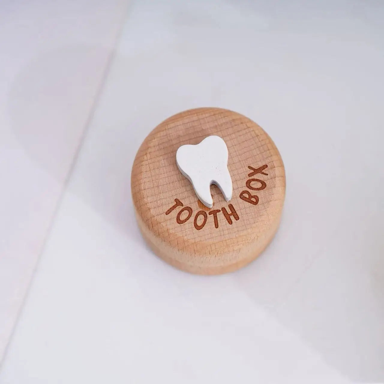 Hardwood Kids Tooth Keepsake Box Practical Wooden Hair Collect Case Qme