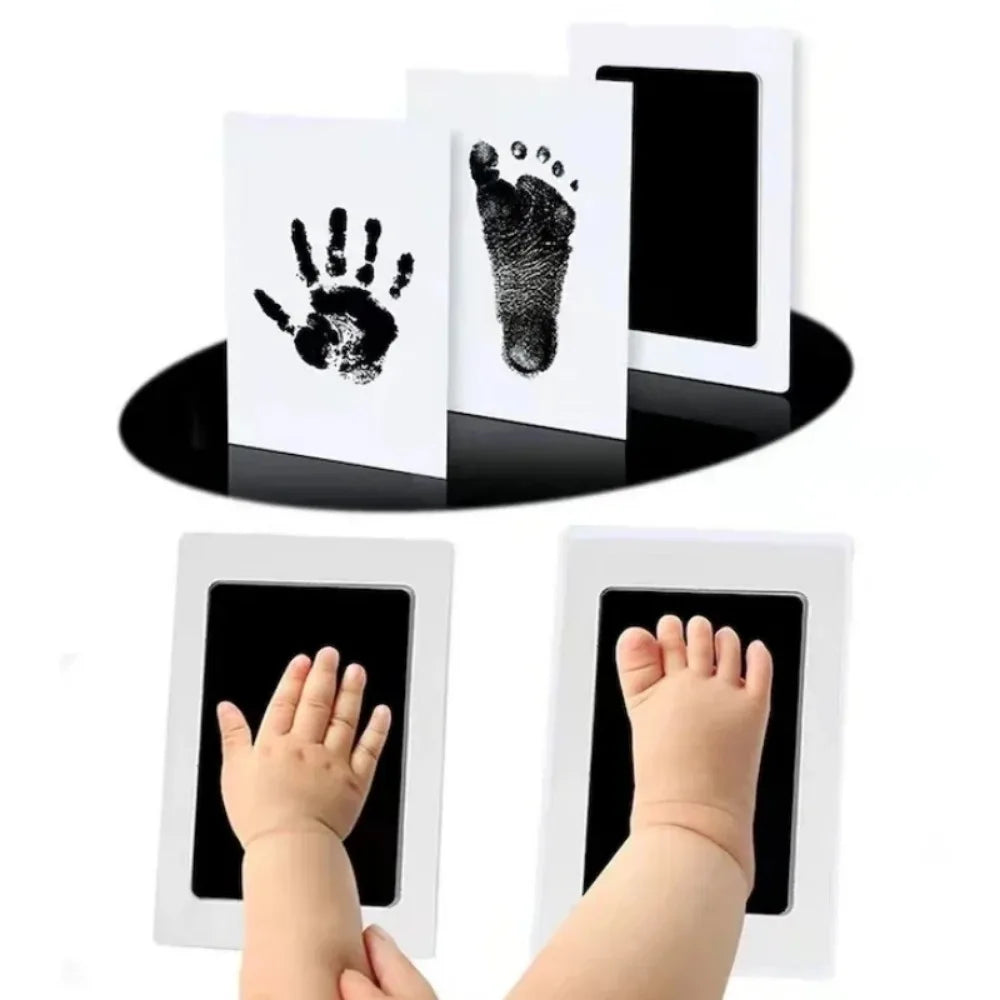 Baby Handprint and Foot Print Ink Pad Baby Photo Frame Handprint Non Stick Ink Safe Baby Footprint Souvenir Baby Accessories Qme