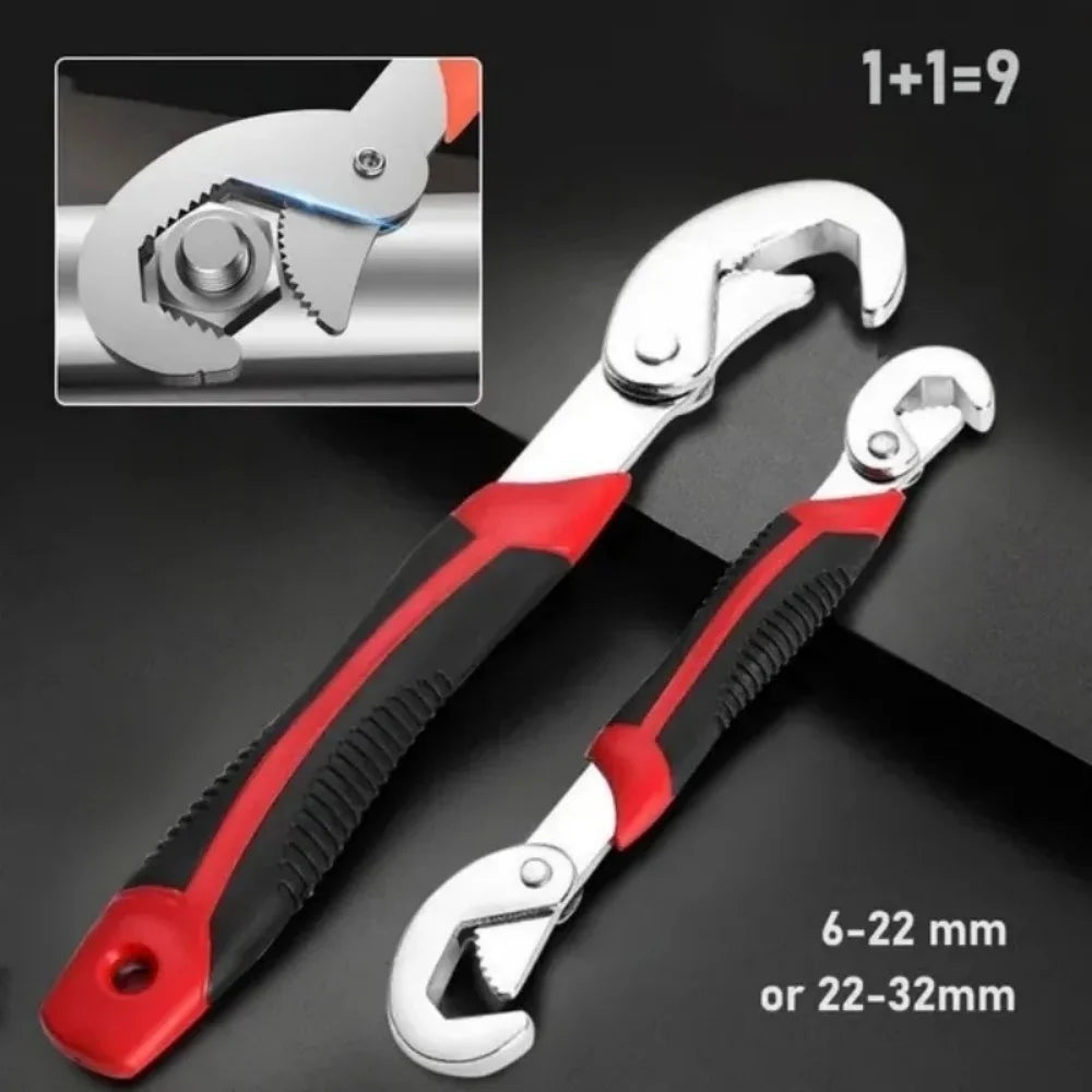 1PC 280MM Universal Portable Wrench Tool Multifunctional Double-Ended Pipe Wrench Adjustable Ratchet Spanner Hand Repair Tools Qme
