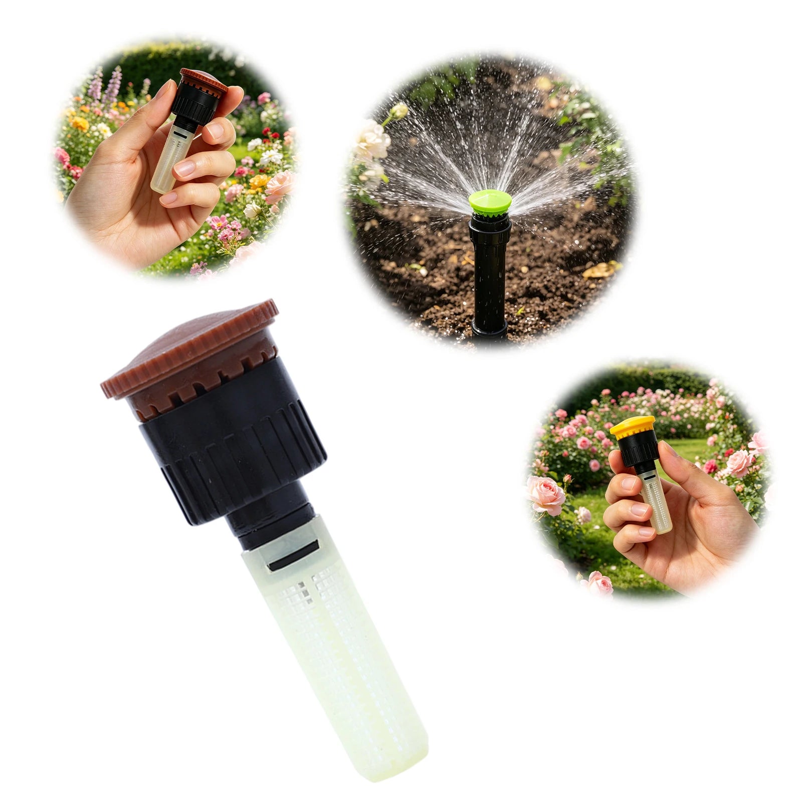 Retractable Ray Jet Nozzle Sprinkler Leak Proof Irrigation Rotary Buried Sprinkler for Garden Lawn Turf Irrigating Qme