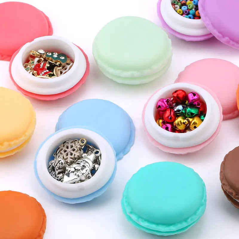 3pieces/lot Candy Color Macarons Storage Box Portable Mini Gift Package Box Lovely Jewelry Package Box Case for Small Items Qme
