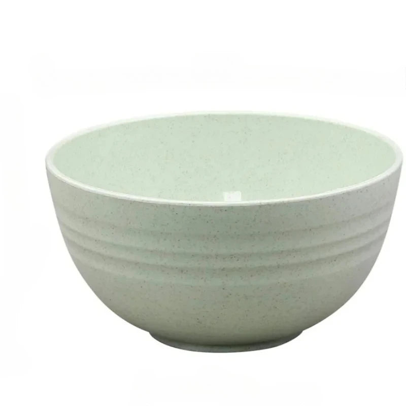 4-piece non-breakable cereal bowl set, reusable oatmeal bowl, straw bowl, lightweight bowl set, noodle soup, snacks Qme