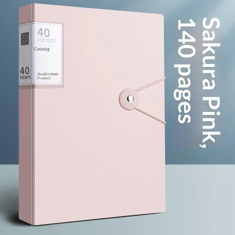 PP Transparency Waterproof Insert Brochure 60 100 Pocket A4 File Qme Pink 60 Pocket