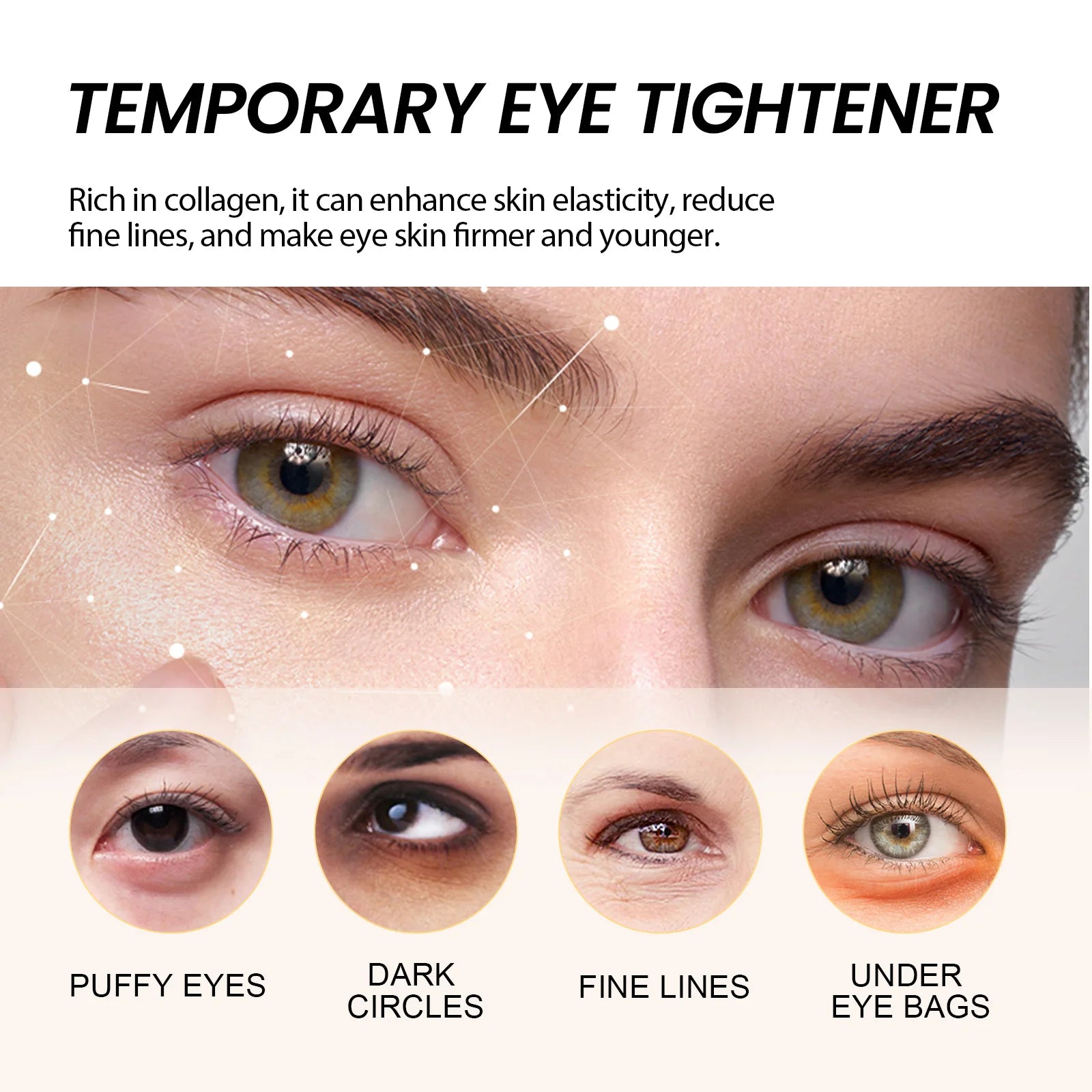 Instant Eye Bag Removal Cream Collagen Anti-Wrinkle Fade Fine Lines Firming Skin Anti Dark Circle Puffiness Brighten Eye Care Qme