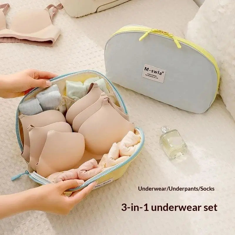 Portable Travel Underwear Bra Storage Bag Water Resistant Large Capacity For Business Trips Luggage Packing Qme
