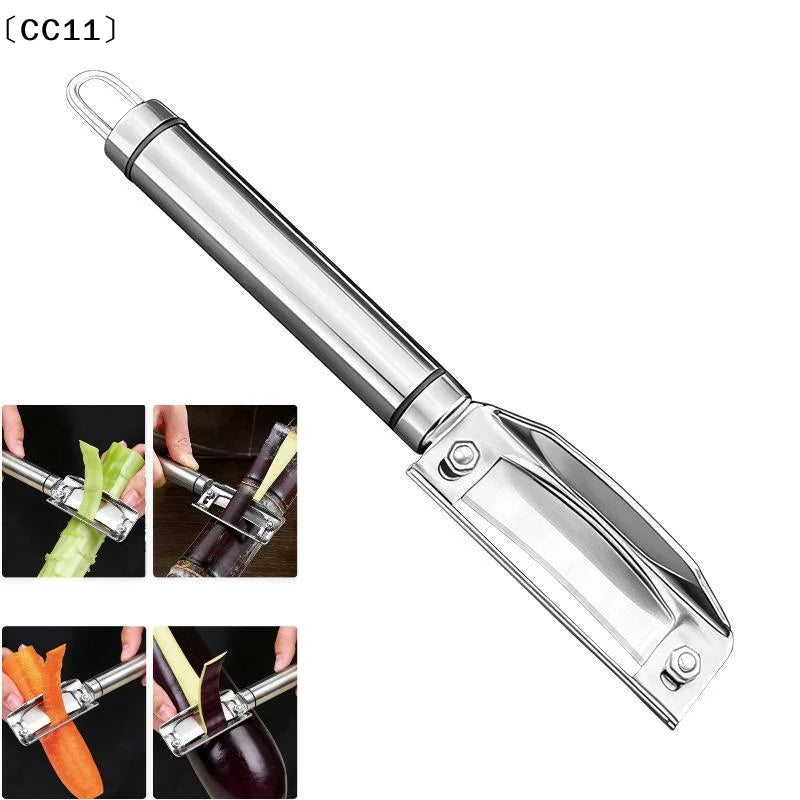Multifunction Stainless Steel Vegetable Fruit Peeler Ergonomic Handle Qme