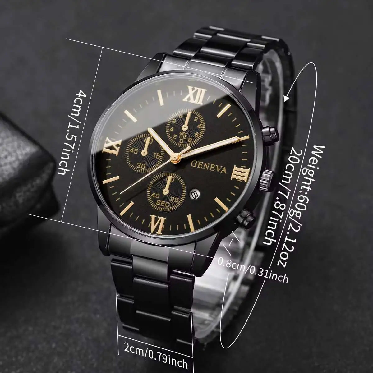 Fashion Roma Dial Men Business Watches Calendar Quartz Watch for Man Clock Reloj Hombre（Without Box） Qme