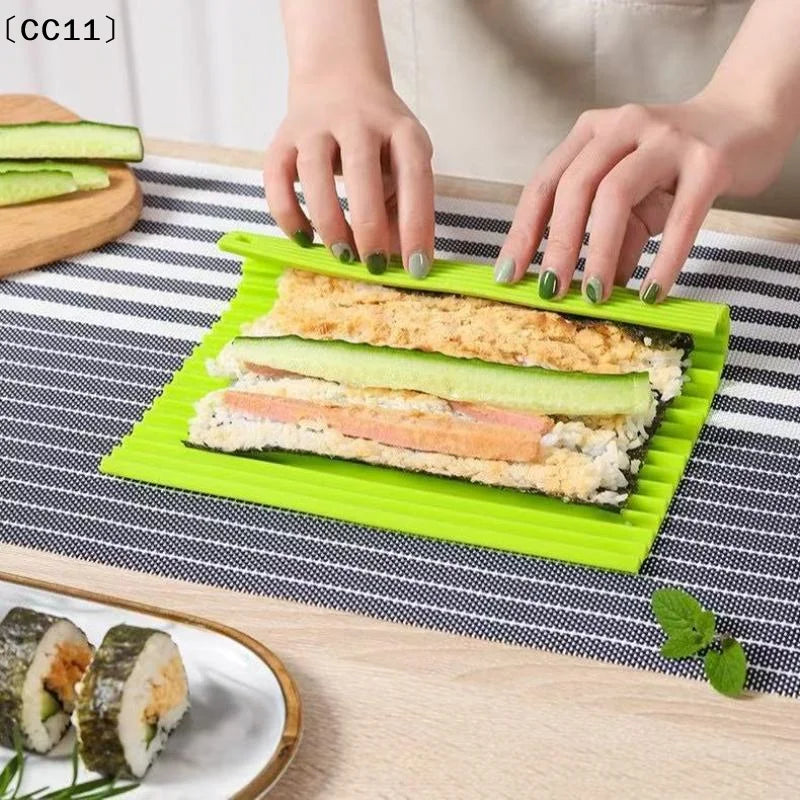 Silicone Hand Roll Sushi Rolling Curtain Bamboo Imitation Japanese Qme