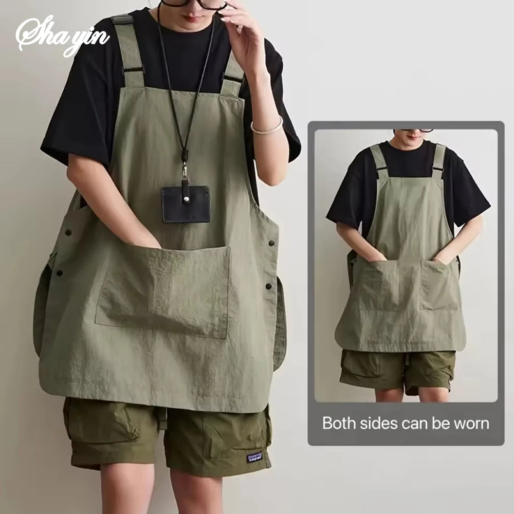 Waterproof Outdoor Barber, Coffee Shop, Catering Workwear Apron, Unisex Household Kitchen Workwear Home Cleaning Qme