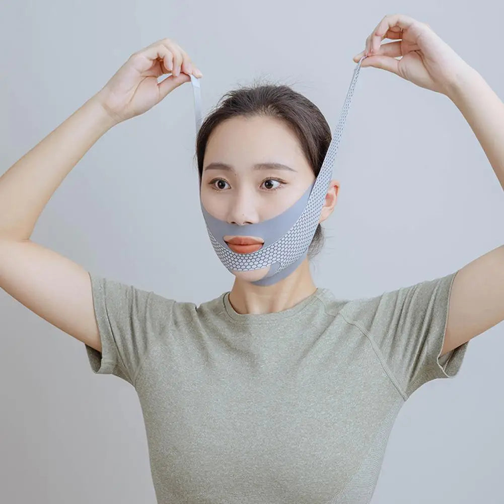 Chin Strap Sleeping Face V Shaper Adjustable Jaw Exerciser Double Qme