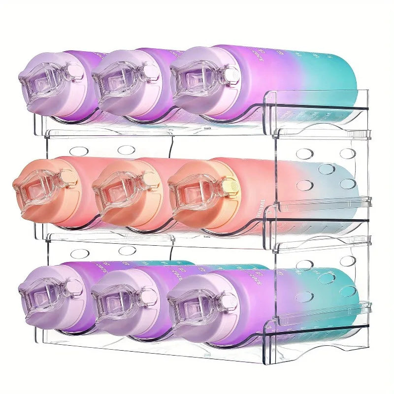 Modular Expandable Cup Storage Rack 2 3 Layers Transparent Organizer Qme 3 Layers